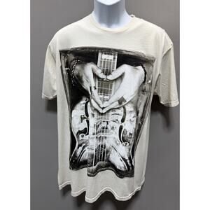 House Of Blues Mens T Shirt Memphis (XL) Biege Cotton Short Sleeve Double Sided